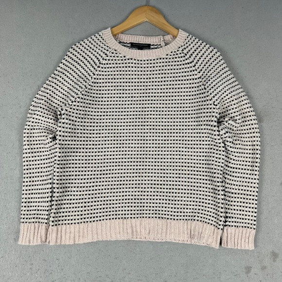 Banana Republic Sweaters - Banana Republic Womens‎ M Cotton Wool Blend Textured Crewneck Sweater Light Pink
